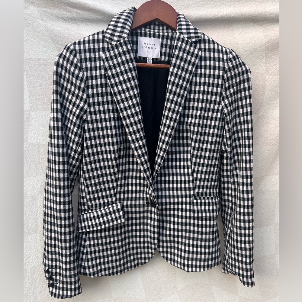 Maison D'Amelie Paris Gingham Blazer XS